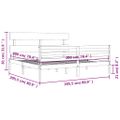 vidaXL Posteľný rám s čelom biely 200x200 cm masívne drevo