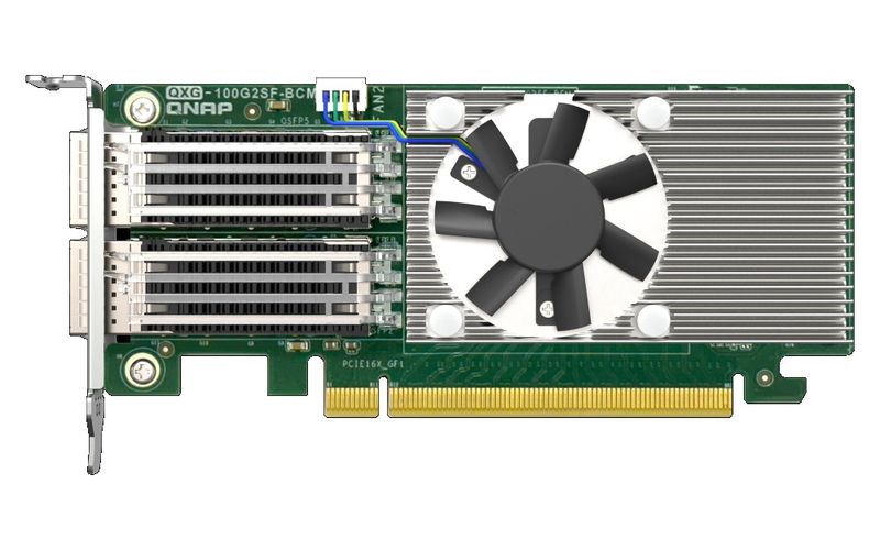 QNAP QXG-100G2SF-BCM Dual port na 100GbE Network adaptér, 2 x QSFP28