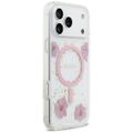 Puzdro Guess Resin Flowers Glitter MagSafe pre iPhone 17 Pro Max ružová