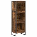 vidaXL Knižnica 40 x 30 x 121 cm Kompozitné drevo Dymová dub