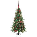 vidaXL Umelý Sklápací Vianočný Stromček Zelená 120 cm PE a PVC