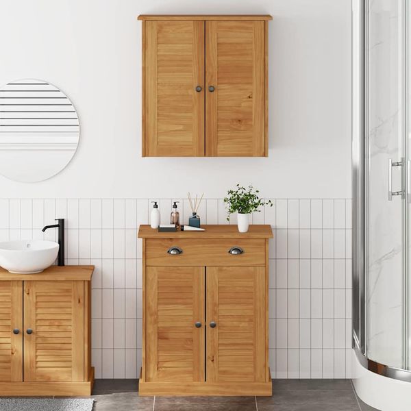 vidaXL Sada kúpeľňového nábytku VIGO 2 pcs Hnedá a medová hnedá