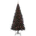 vidaXL Vianočný stromček Čierna 210 cm PVC