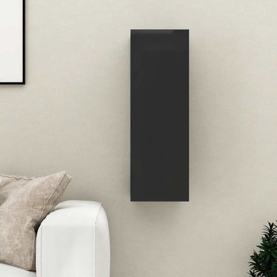 vidaXL TV skrinka, lesklá čierna 30,5x30x90 cm, kompozitné drevo