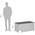 vidaXL Záhradný úložný box s kolieskami čierny 190 l polyratan