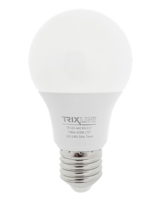 LED žiarovka Trixline 8W 736lm E27 A60 neutrálna biela
