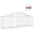 vidaXL Oblúkový gabionový kôš 40 ks 200x30x60/80 cm pozinkované železo