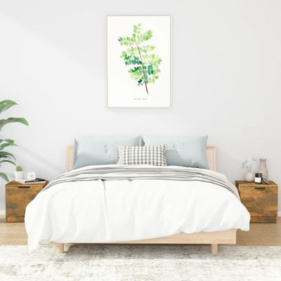 vidaXL Nočné stolíky 2 ks dymový dub 40x39x40 cm