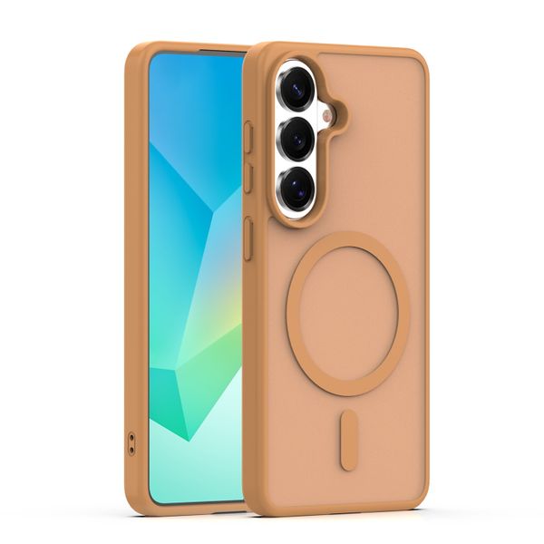 Puzdro Mag Matt pre Samsung Galaxy S26 hnedé veľký otvor
