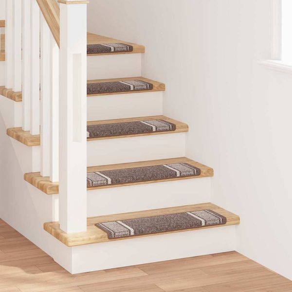 vidaXL Samolepiace schodové rohože 15 ks 65 x 21 x 4 cm Non-Slip Hnedá