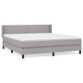 vidaXL Boxspring posteľ s matracom svetlosivá 100x200 cm látka
