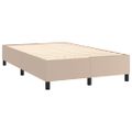 vidaXL Boxspring posteľ+matrac, kapučínová 120x190cm, umelá koža