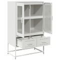 vidaXL Vysoká skrinka biela 68x39x111,5 oceľ