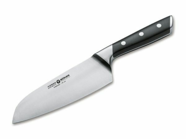 Böker Manufaktur 03BO502 Forge Santoku kuchynský nôž 16 cm, čierna, plast ABS