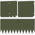vidaXL Obrubník trávnika 10 ks 103 x 25 cm Oceľ Olivovo zelená