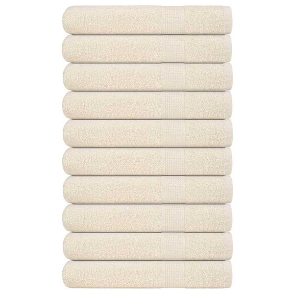 vidaXL Saunové osušky FROGN 10 ks krémové 80x200 cm 360 g/m²