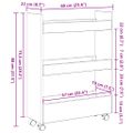 vidaXL Úzky úložný vozík Čierny dub 60 x 22 x 80 cm Kompozitné drevo