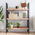 vidaXL Nástenná polica bledohnedá 80x50x(2-6) cm ošetrený masívny dub