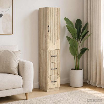 vidaXL Sada skríň 2 ks 33 x 34,5 x 87 cm Kompozitné drevo Dub sonoma