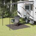 vidaXL Koberec do stanu 250x250 cm antracitový HDPE