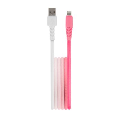 Setty kábel USB - Lightning 1,5 m 2,4A KGA-L-1.52420 bielo-ružový gradient