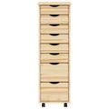 vidaXL Mobilný úložný kabinet s priehradkami MOSS 34 x 39 x 103 cm