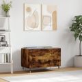 vidaXL Skrinka na platne dymový dub 74,5x38x48 cm kompozitné drevo