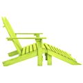vidaXL 2-miestna záhradná stolička a taburetka Adirondack jedľa zelená