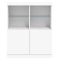 vidaXL Komoda s LED svetlami biela 81x37x100 cm