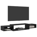vidaXL Nástenný TV kabinet Nástenná montáž Čierny dub 140 x 28 x 21 cm