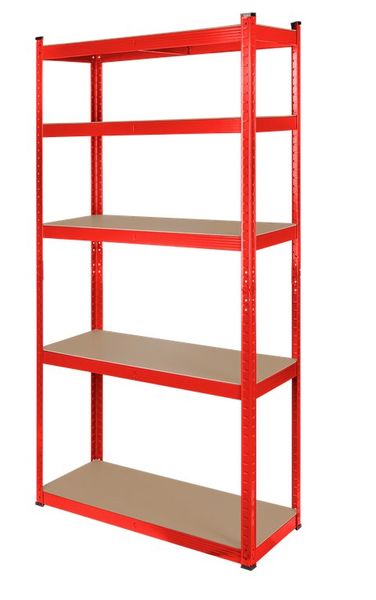 Skladový regál REBEL RB-1251R 180x90x40, červený