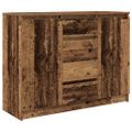 vidaXL Komoda so zásuvkami staré drevo 100,5x35x76 cm kompozitné drevo