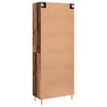 vidaXL Highboard Staré drevo 69,5 x 34 x 180 cm Kompozitné drevo
