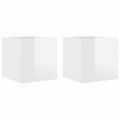 vidaXL Nástenné TV skrinky 2 ks lesklé biele 30,5x30x30 cm