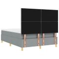 vidaXL Posteľ s pružinovým rámom Svetlosivá 160 x 200 cm látka