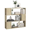 vidaXL Knižnica/deliaca stena dub sonoma 100x24x94 cm