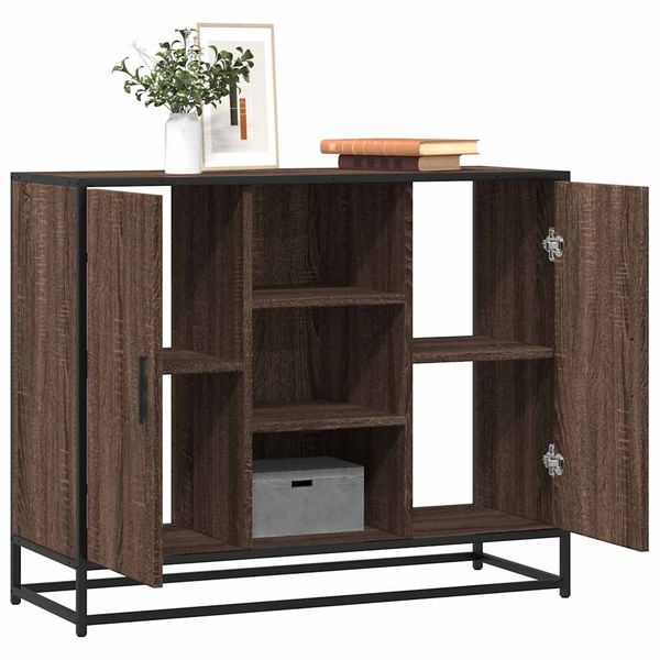 vidaXL Komoda hnedý dub 92x35x76 cm kompozitné drevo