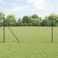 vidaXL Hexagonálny plotový základ 25 x 1,2 m PVC potiahnutá oceľ Sivá