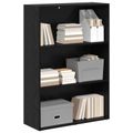 vidaXL Regál na knihy 80 x 30 x 114 cm Kompozitné drevo Čierny dub