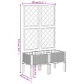 vidaXL Záhradný kvetináč s mriežkou hnedý 80x40x142 cm PP