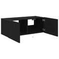 vidaXL TV nástenná skriňa 80 x 35 x 31 cm Čierny dub Kompozitné drevo