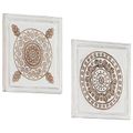vidaXL Umenie dekorácia 2 ks 40 x 40 x 1,5 cm Konštruované drevo