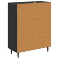 vidaXL Servírovacia skriňa Čierny dub 69,5 x 34 x 90 cm