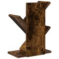 vidaXL Polica na knihy Tree 3-podlažná 30 x 18 x 40 cm Dymový dub