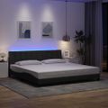 vidaXL Rám postele bez matraca Hanko tmavosivá 200x200 cm látka