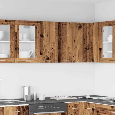 vidaXL kuchynská nástenná skrinka “Lyon” Old Wood 60x31x60 cm