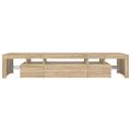 vidaXL TV skrinka s LED svetlami dub sonoma 215 x 36,5 x 40 cm