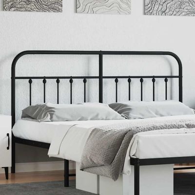 vidaXL Kovové náhradné čelo postele čierne 160 cm