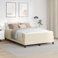 vidaXL Rám postele s matracmi Krémová 140 x 190 cm látka