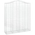 vidaXL Oblúkový gabionový kôš 4 ks 200x50x220/240cm pozinkované železo